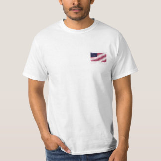 T-shirt Est avant de poche de Frocket de drapeau américain