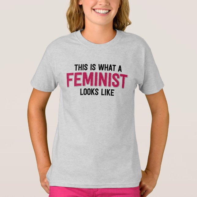 T-shirt Est c'à ce qu'un féministe ressemble (Devant)
