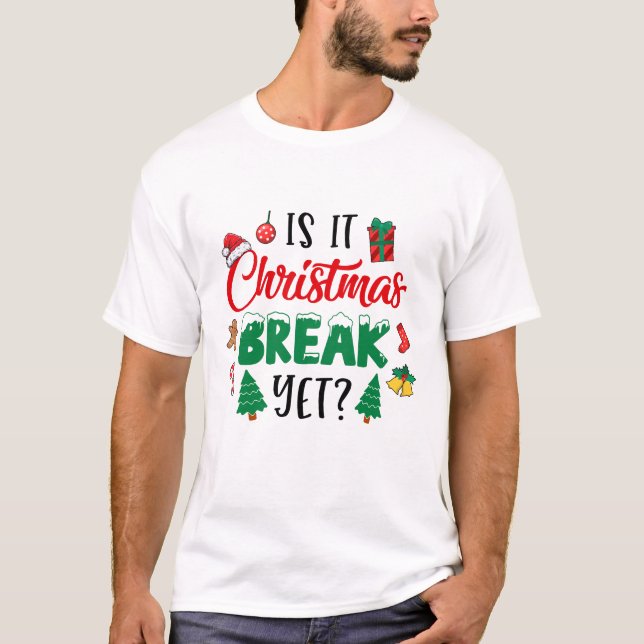 T-shirt Est-Ce Que C'Est Pause Noël Pourtant Noël Drôle Po (Devant)