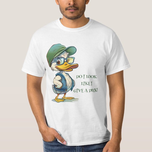 T-SHIRT EST-CE QUE JE RESSEMBLE À DONNER UN CANARD HUMOUR (Devant)
