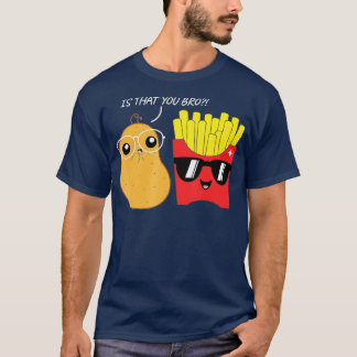 T-shirt Est-ce que tu es né Funny frites chips addict Po