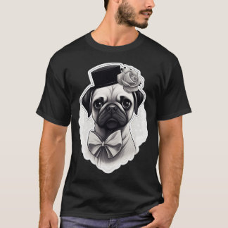 T-shirt Est-ce qu'un Pug-perazzi me suit avec un appareil 