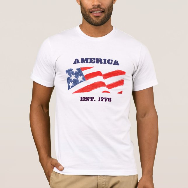 T-shirt Est de l'Amérique. 1776 (Devant)