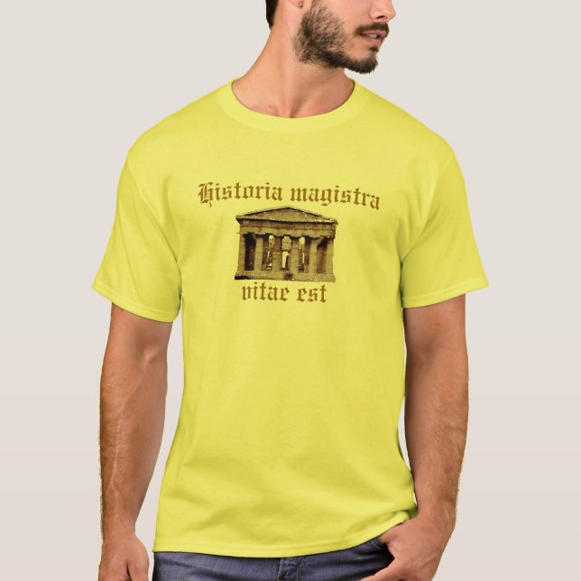 T-shirt Est de vitae de magistra de Historia (Devant)