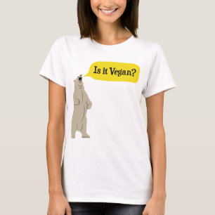 T-shirt Est-il végétalien ? Ours affamé