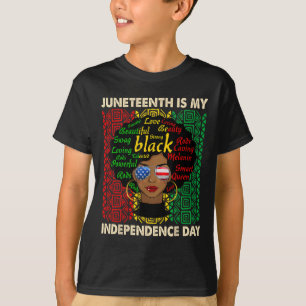T-shirt Est Ma Fête de l'Indépendance Femmes noires Afro M