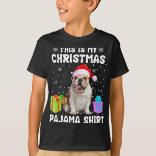 T-shirt Est Mon Noël Français Chien Chien Chien Pyjama Chi