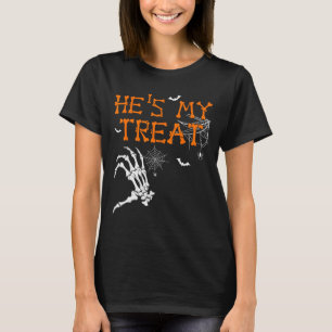 T-shirt Est Mon Trick Hes Est Ma Treat Halloween Couple Sk