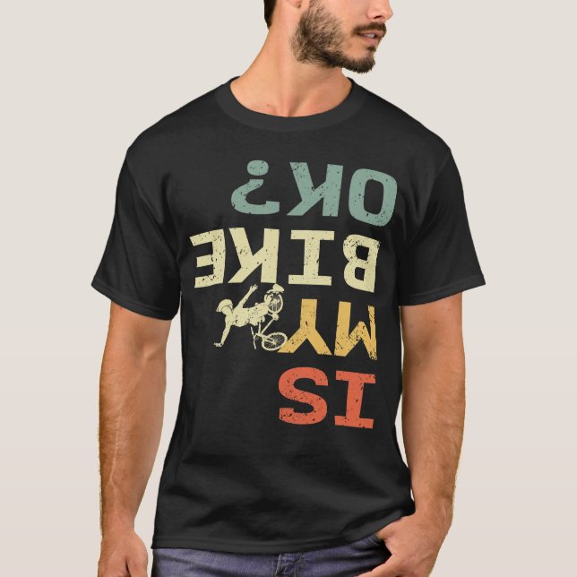 T-shirt Est Mon Vélo Ok Retro Funny Biker (Devant)