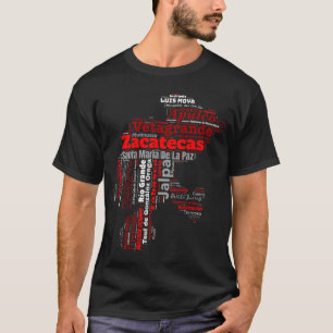 T-shirt Estado De Zacatecas Mexique Camiseta Ciudades Zac