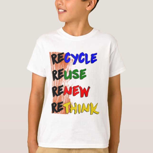 T-shirt Estampa Recicle reutilize renove repense (Devant)