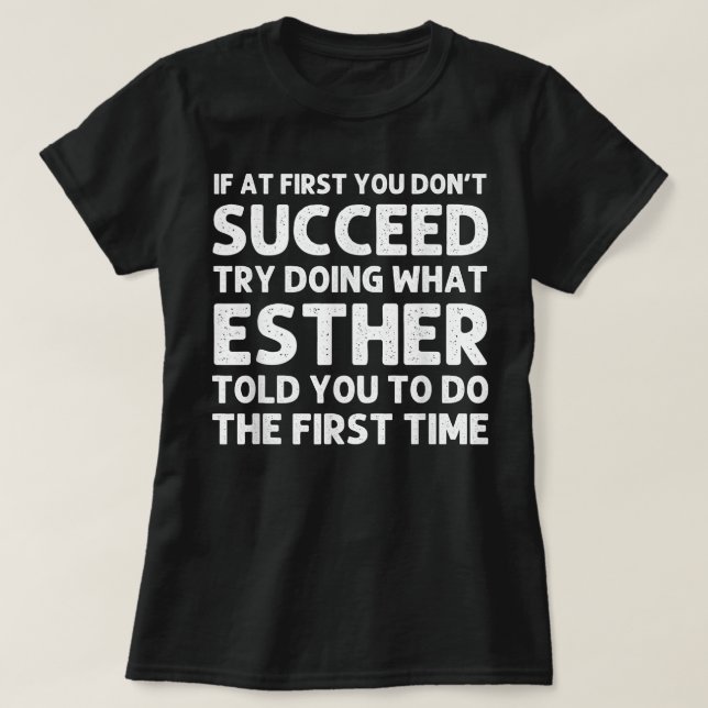 T-shirt ESTHER Nom personnel Birthday Funny Christmas  (Design devant)