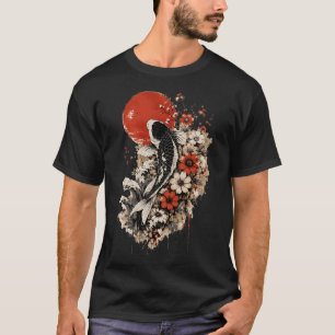 T-shirt Esthétique de carpes koï japonaises et florale
