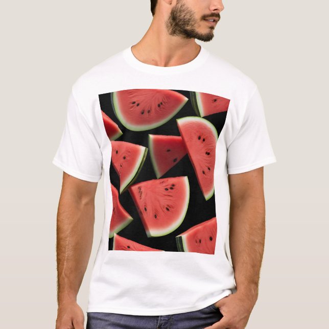 T-shirt Esthétique de tranche de pastèque (Devant)
