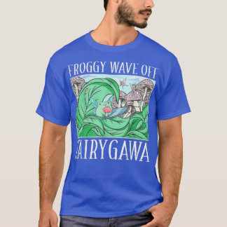 T-shirt Esthétique Fairycore Kawaii Grenouille Fée Vague d