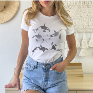 T-shirt esthétique Orca Grunge