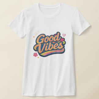 T-shirt esthétique pour femmes « Good Vibes Only »