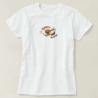T-shirt esthétique tropical minimal cocotier été