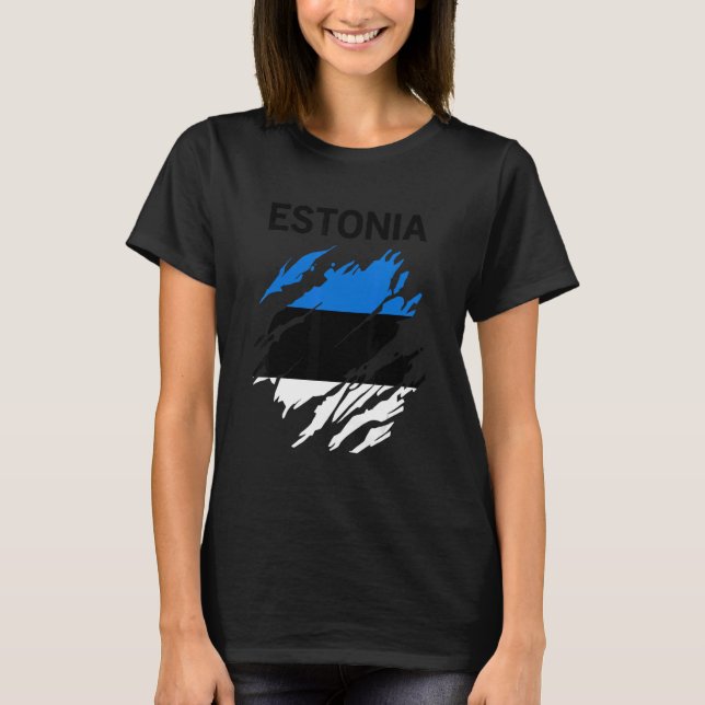 T-shirt Estonia Flag (Devant)