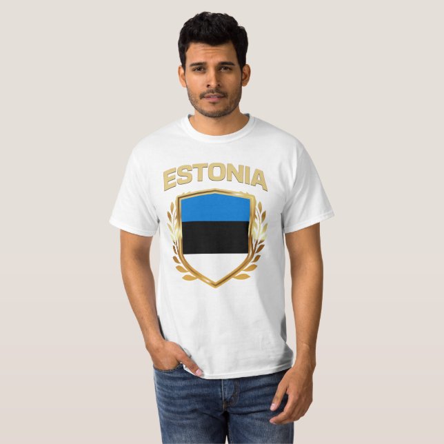 T-shirt Estonie - Bouclier indicateur (Devant entier)