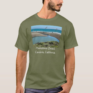 T-shirt Estuaire de père Noël Rosa, Plage de Moonstone, Ca