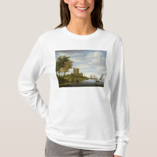 T-shirt Estuaire de rivière avec un château