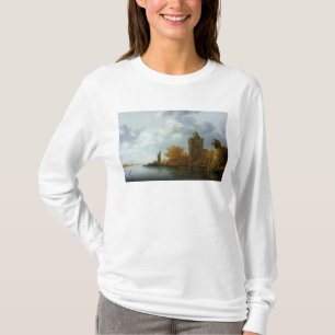 T-shirt Estuaire de rivière avec une tour et des murs