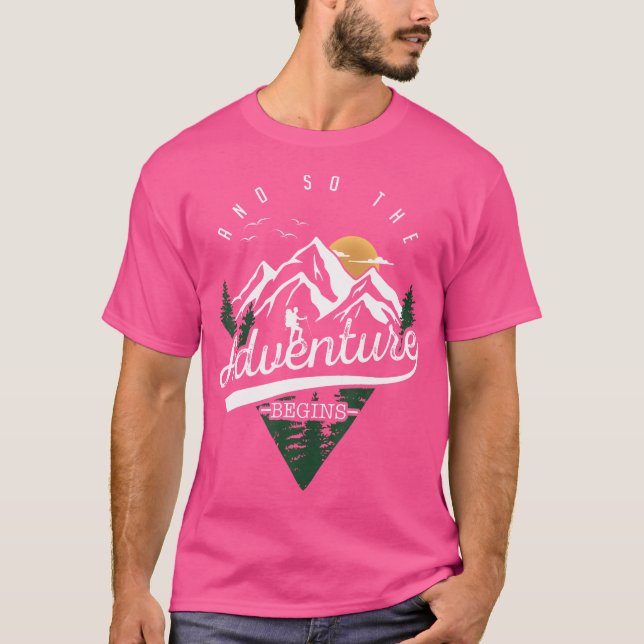 T-shirt Et Donc L'Aventure Commence L'Aventure Camping Hik (Devant)