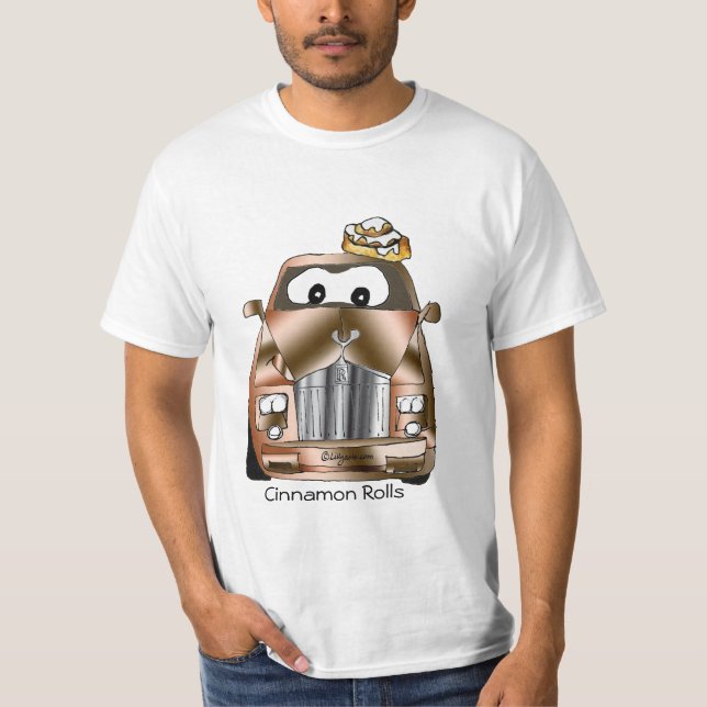 T-shirt et habillement de Rolls de cannelle (Devant)