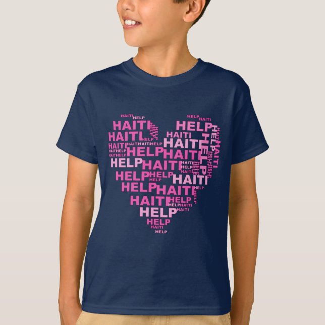 T-shirt et habillement du Haïti d'aide (Devant)
