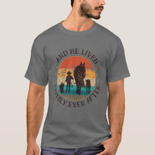 T-shirt Et Il A Vécu Heureusement Après, Chiens Vintages