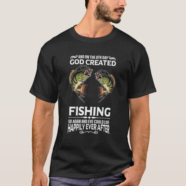 T-shirt Et Le 8Ème Jour Dieu Créa Pêcheur F (Devant)