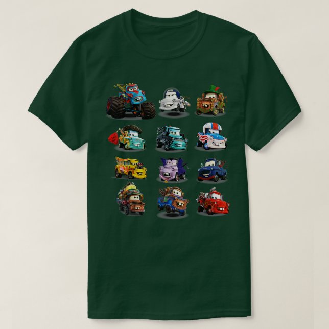 T-shirt et Pixars Cars Beaucoup de Maters (Design devant)