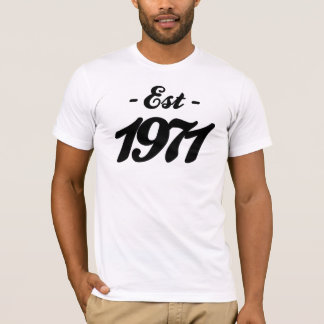 T-shirt établi 1971 - anniversaire