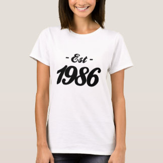 T-shirt établi 1986 - anniversaire