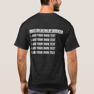 T-shirt Établissez vos propres règles pour dater ma fille