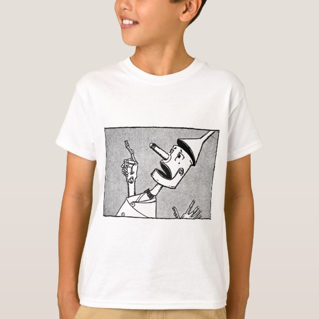 T-shirt Étain Woodman de magicien d'Oz (Devant)