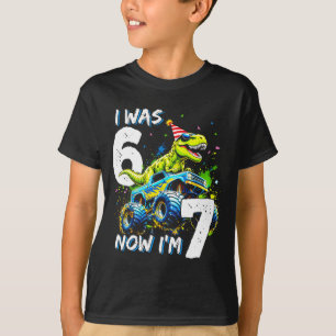 T-shirt Était 6 Maintenant j'ai 7 ans Anniversaire 67 Mons