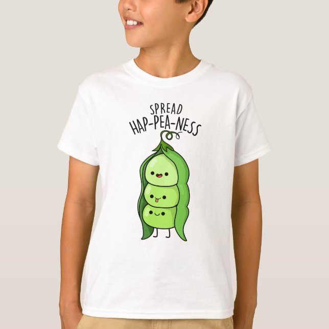 T-shirt Étaler Hap-Pea-ness Funny Peas Pun (Devant)
