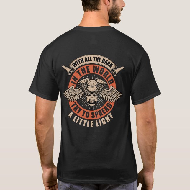 T-shirt Étaler le tee de style Biker léger (Dos)