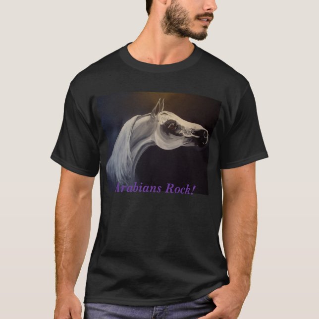 T-shirt Étalon Arabe fier, roche d'Arabes ! (Devant)