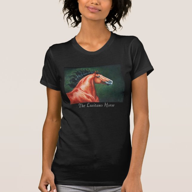 T-shirt Étalon de Lusitano de baie de sang (Devant)