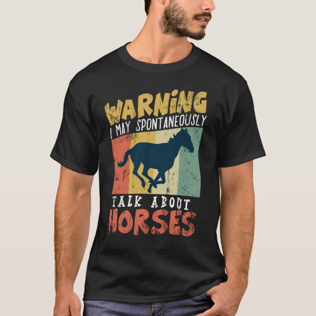 T-shirt étalon drôle eqeuestrian de cheval d'équitation à (Devant)