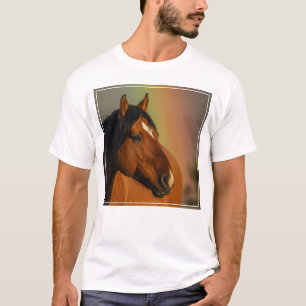 T-shirt Étalon sauvage, Lumière dorée et Arc-en-ciel