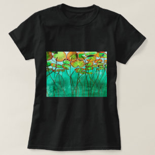 T-shirt étang vert serein avec lilypads