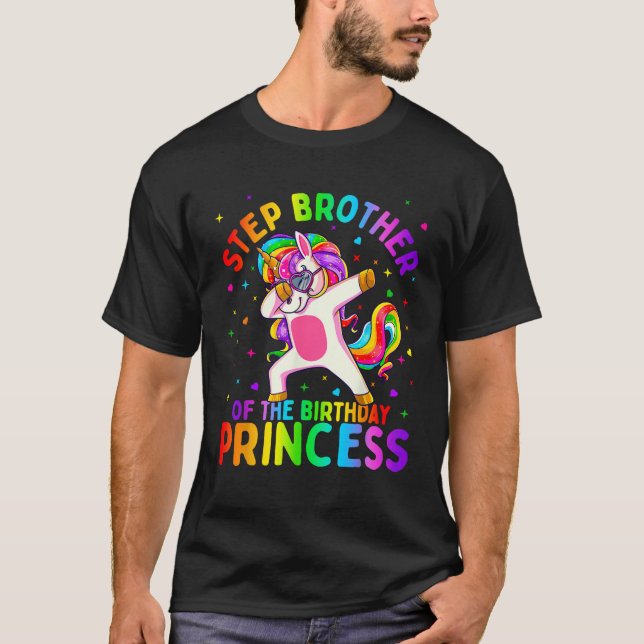 T-shirt Étape Frère de l'anniversaire Princesse fille Dabb (Devant)