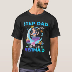 T-shirt Étape Papa De La Sirène D'Anniversaire Qui Corre