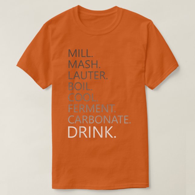 T-shirt Étapes de la bière de l'artisanat  (Design devant)