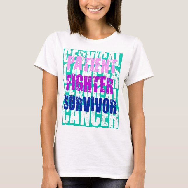 T-shirt Étapes du cancer du col utérin (Devant)