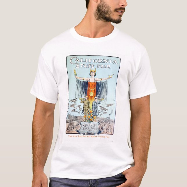T-shirt État 1918 de la Californie juste (Devant)